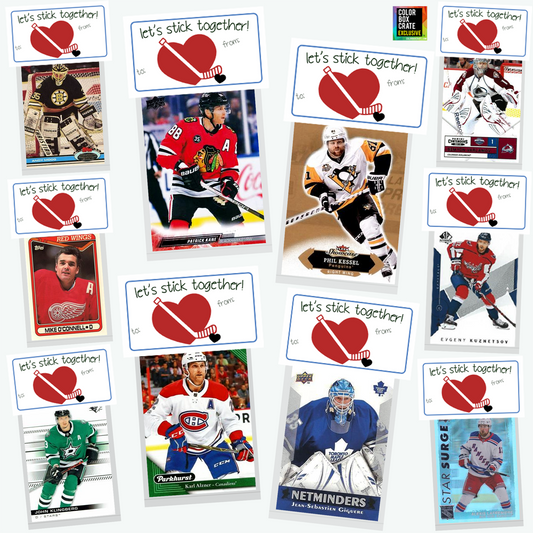 Hockey Valentines "Let's Stick Together!" 10 Pack