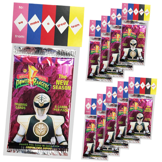 Power Rangers Valentines "We Make A Great Team" 10 Pack