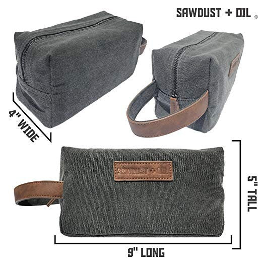 Canvas Travel Toiletry Organizer Shaving Dopp Kit Cosmetic Makeup Bag Shaving Kit Unisex Dopp Bag Travel Weekender Tote by Sawdust + Oil