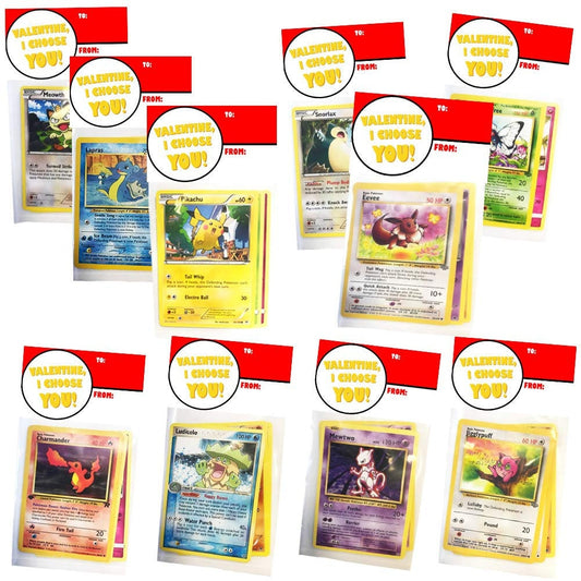 ColorBoxCrate Pokemon Valentines Day Cards for Kids School Classroom Exchange Valentine I Choose You 10 Pack HASSLE FREE Pre Assembled Gift